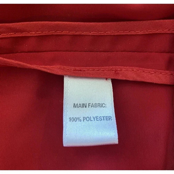 St. John Sport Jacket Raincoat Red Gold Button Double Breasted Small S - Picture 6 of 7